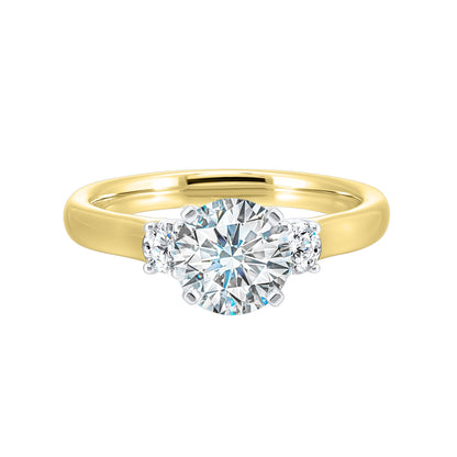 White & Yellow 14K Gold 0.25ct Diamond Engagement Ring