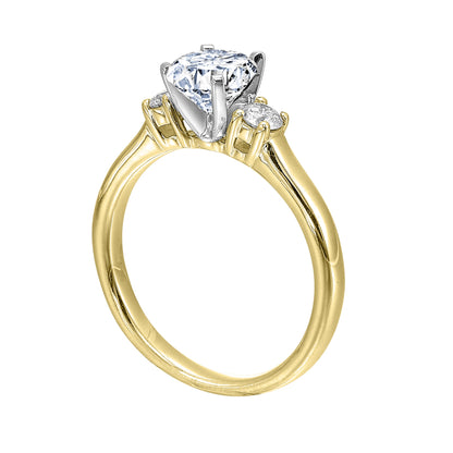 White & Yellow 14K Gold 0.25ct Diamond Engagement Ring