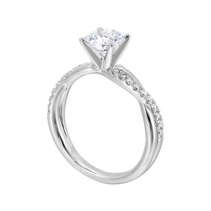 White 14K Gold 0.18ct Diamond Engagement Ring