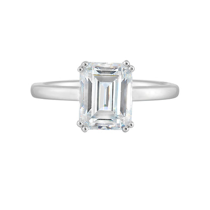 White 14K Gold Engagement Ring