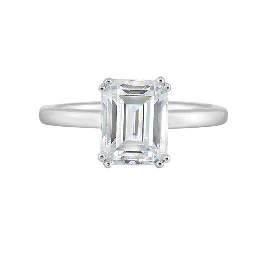 White 14K Gold Engagement Ring