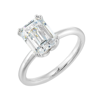 White 14K Gold Engagement Ring
