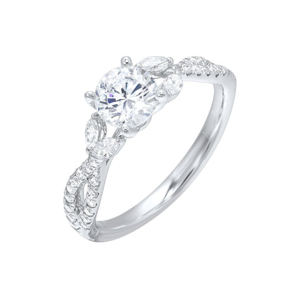White 14K Gold 0.35ct Diamond Engagement Ring