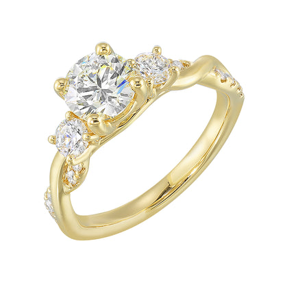 Yellow 14K Gold 0.48ct Diamond Engagement Ring