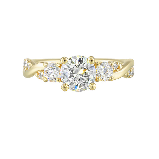 Yellow 14K Gold 0.48ct Diamond Engagement Ring