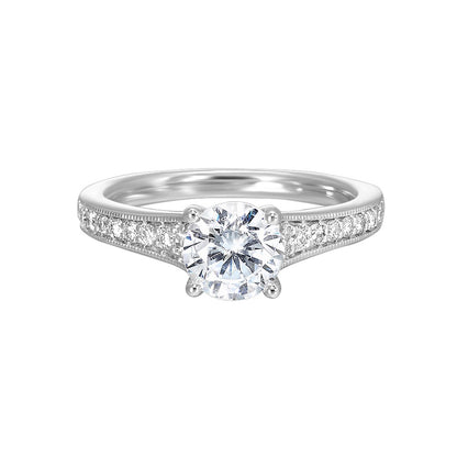 White 14K Gold 0.22ct Diamond Engagement Ring