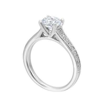 White 14K Gold 0.22ct Diamond Engagement Ring