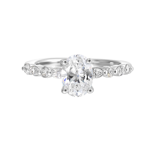 White 14K Gold 0.33ct Diamond Engagement Ring