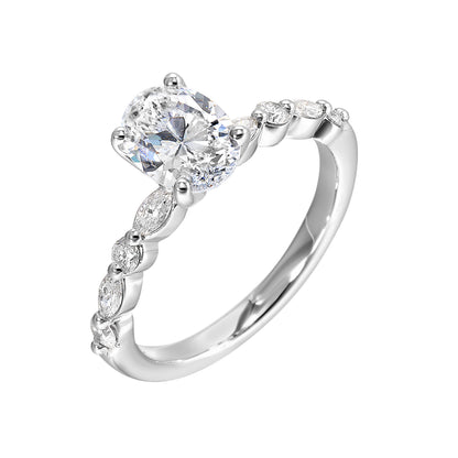 White 14K Gold 0.33ct Diamond Engagement Ring