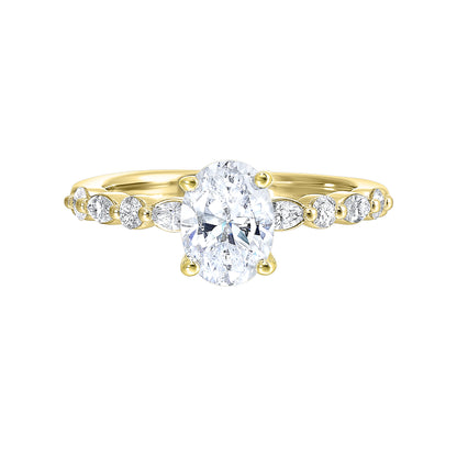 Yellow 14K 0.32ct Diamond Engagement Ring