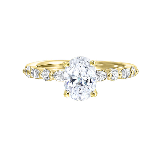 Yellow 14K 0.32ct Diamond Engagement Ring