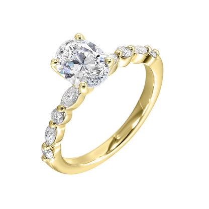 Yellow 14K 0.32ct Diamond Engagement Ring