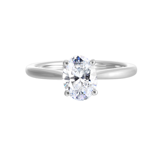 White 14K Gold 0.05ct Diamond Engagement Ring