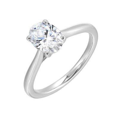 White 14K Gold 0.05ct Diamond Engagement Ring