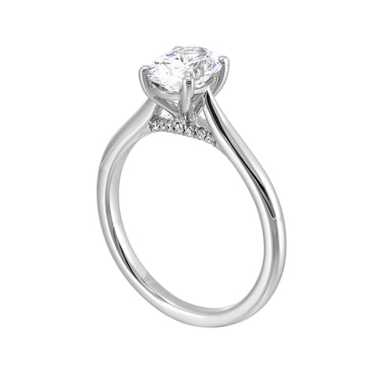 White 14K Gold 0.05ct Diamond Engagement Ring