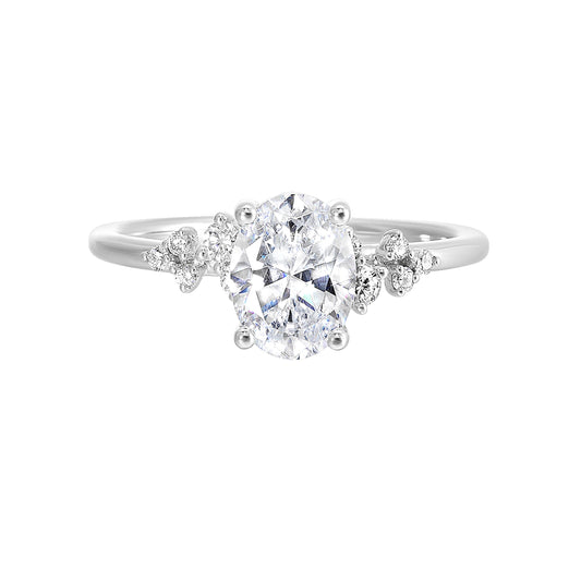 White 14K Gold 0.13ct Diamond Engagement Ring