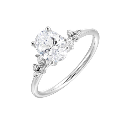 White 14K Gold 0.13ct Diamond Engagement Ring