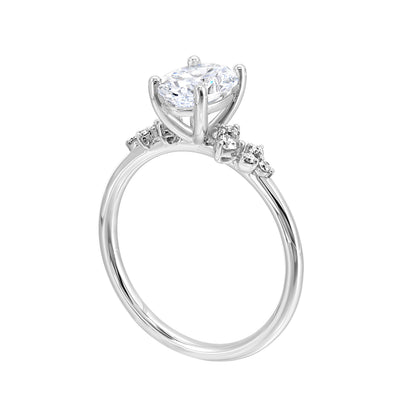 White 14K Gold 0.13ct Diamond Engagement Ring