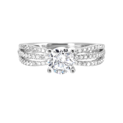 White 14K Gold 0.33ct Diamond Engagement Ring