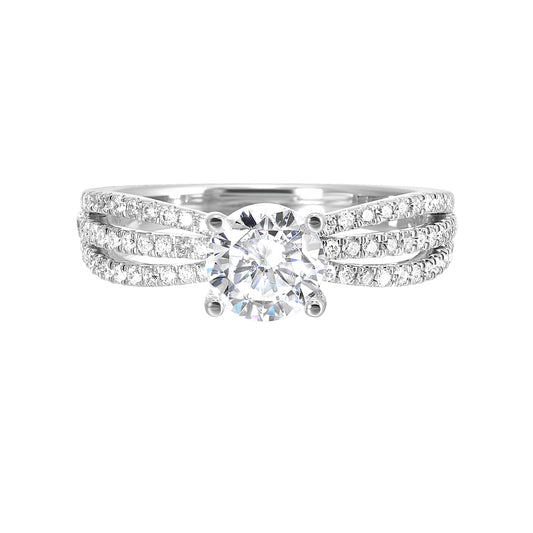 White 14K Gold 0.33ct Diamond Engagement Ring