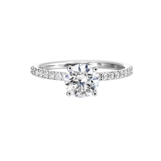 White 14K Gold 0.19ct Diamond Engagement Ring