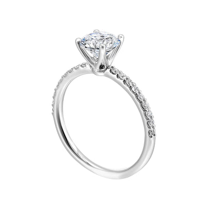 White 14K Gold 0.19ct Diamond Engagement Ring