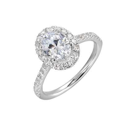 White 14K Gold 0.46ct Diamond Engagement Ring