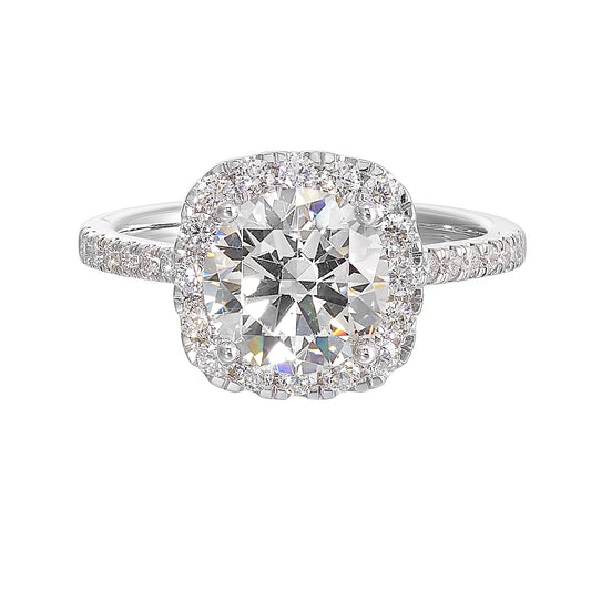 White 14K Gold 0.51ct Diamond Engagement Ring