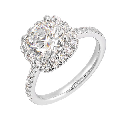 White 14K Gold 0.51ct Diamond Engagement Ring