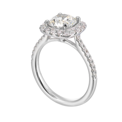 White 14K Gold 0.51ct Diamond Engagement Ring