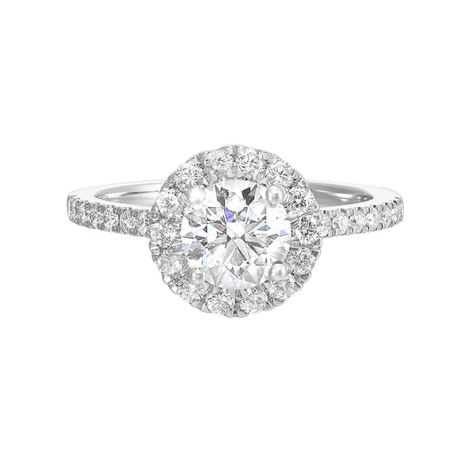 White 14K Gold 0.47ct Diamond Engagement Ring