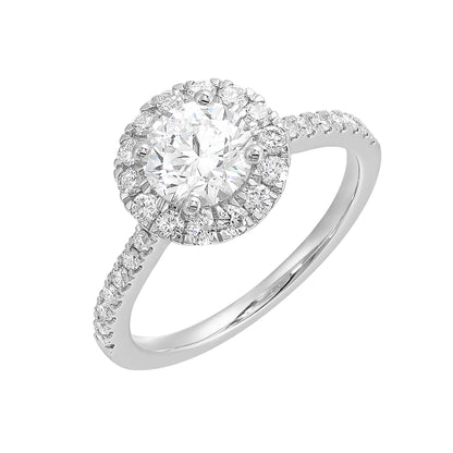 White 14K Gold 0.47ct Diamond Engagement Ring