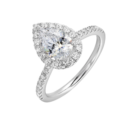 White 14K Gold 0.44ct Diamond Engagement Ring