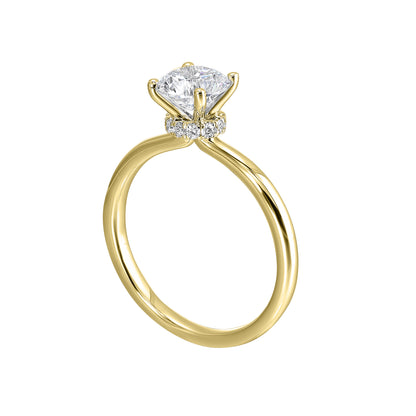 Yellow 14K Gold 0.1ct Diamond Engagement Ring