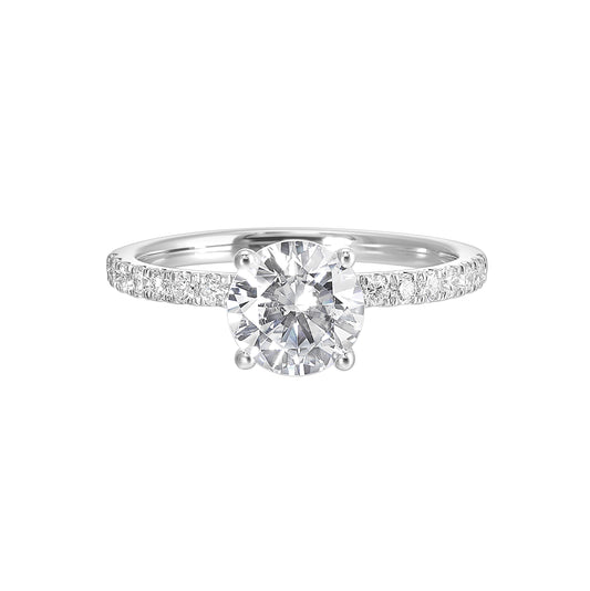 White 14K Gold 0.38ct Diamond Engagement Ring
