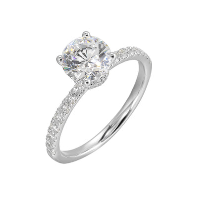 White 14K Gold 0.38ct Diamond Engagement Ring