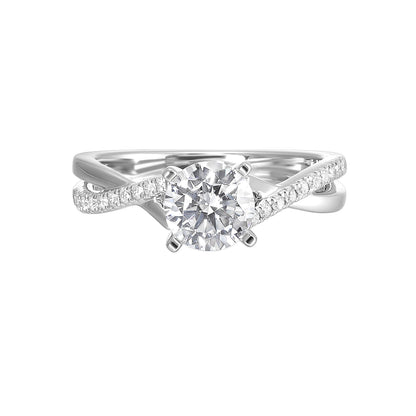 White 14K Gold 0.16ct Diamond Engagement Ring