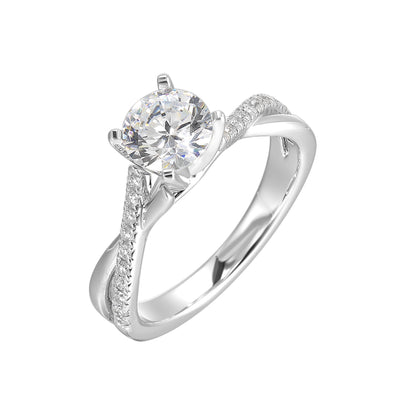 White 14K Gold 0.16ct Diamond Engagement Ring