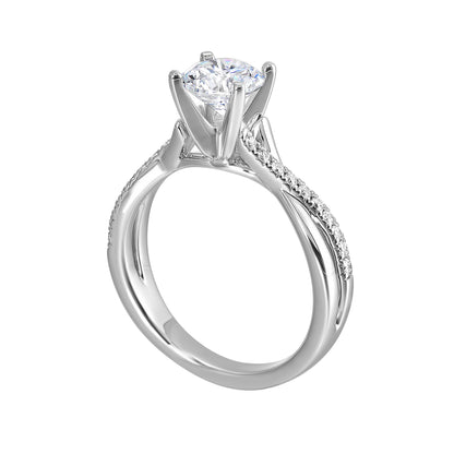 White 14K Gold 0.16ct Diamond Engagement Ring