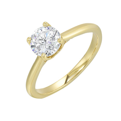 Yellow 14K Gold 0.04ct Diamond Engagement Ring