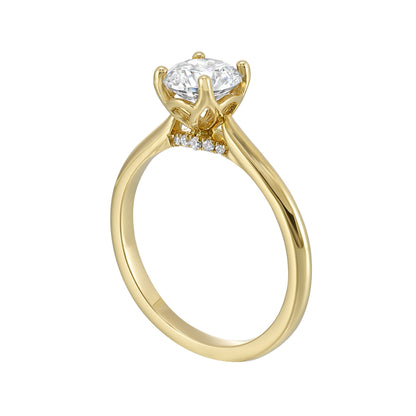 Yellow 14K Gold 0.04ct Diamond Engagement Ring