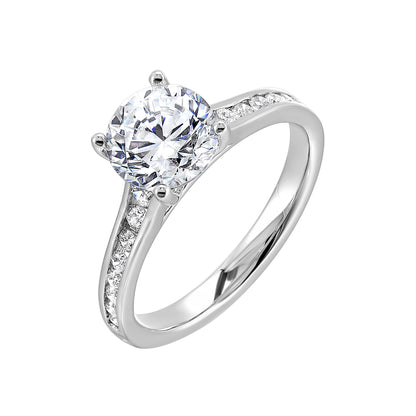 White 14K Gold 0.34ct Diamond Engagement Ring