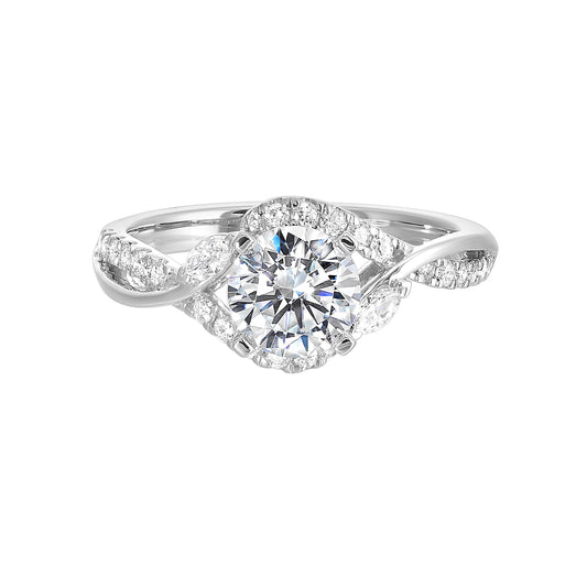 White 14K Gold 0.31ct Diamond Engagement Ring