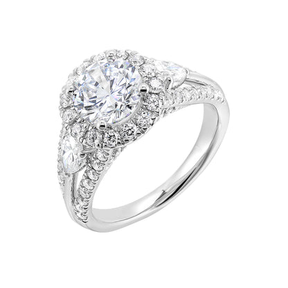 White 14K Gold 1.157ct Diamond Engagement Ring
