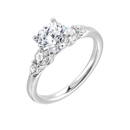 White 14K Gold 0.38ct Diamond Engagement Ring