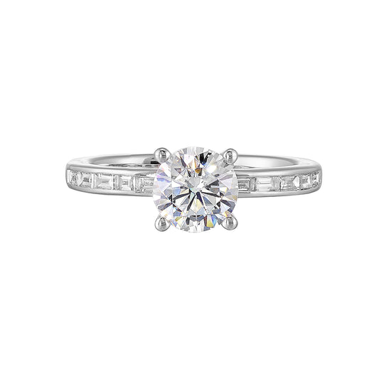 White 14K Gold 0.2ct Diamond Engagement Ring