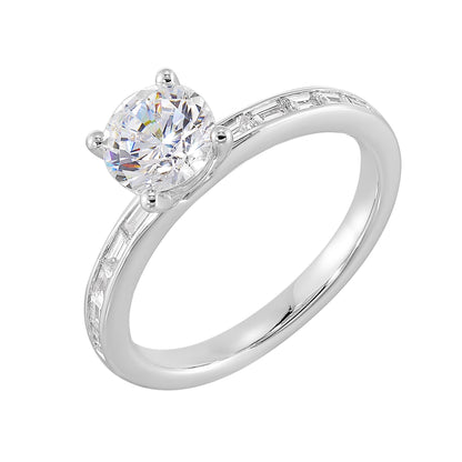 White 14K Gold 0.2ct Diamond Engagement Ring