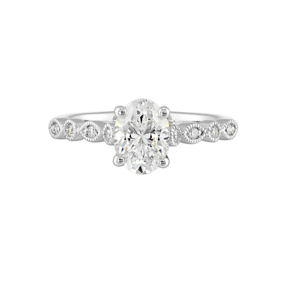 White 14K Gold 0.12ct Diamond Engagement Ring