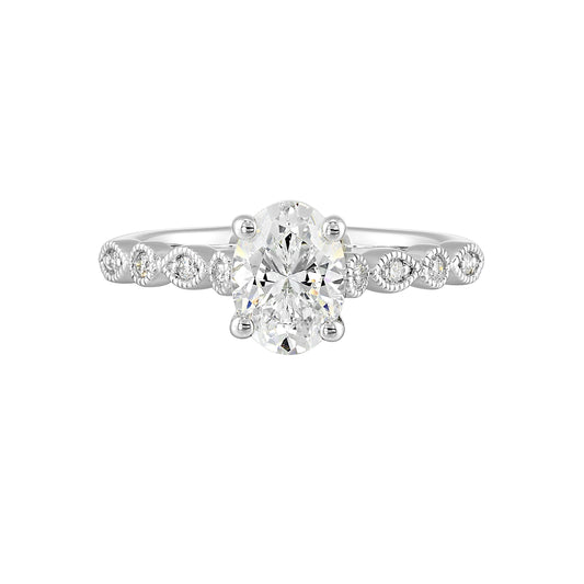 White 14K Gold 0.12ct Diamond Engagement Ring