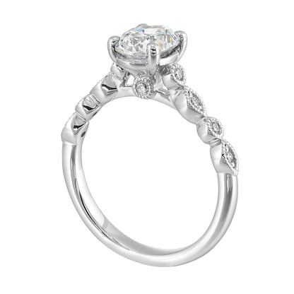 White 14K Gold 0.12ct Diamond Engagement Ring